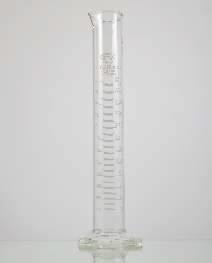 Цилиндр мерный, класс А, 1000,0 мл, ц.д. 10,0 мл, БС, градуировка, шестиугольное основание, защитное кольцо, 1 шт./уп., Glasscolab, Индия