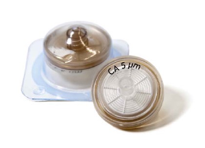 Фильтрующая насадка, d пор 0,8 мкм, d мембраны 25 мм, ацетат целлюлозы, стерильные, ABLUO, 50 шт., GVS