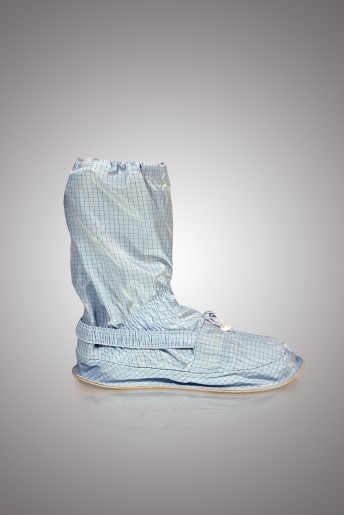 Бахилы для чистых помещений, укороченные, на твердой подошве из износостойкого листового материала, без молнии Фото 3