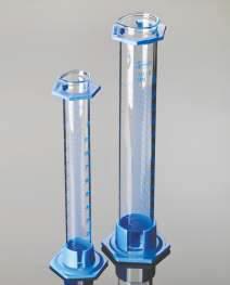 Цилиндр мерный, класс В, 50,0 мл, ц.д. 1,0 мл, БС, градуировка, полиэтилен. основание, с защитным воротником, 10 шт./уп., Glasscolab, Индия