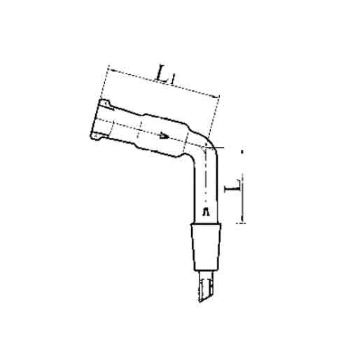 Изгиб под углом 105º, И<105º КМ-29/32-14/23, ГОСТ 25336-82, Россия