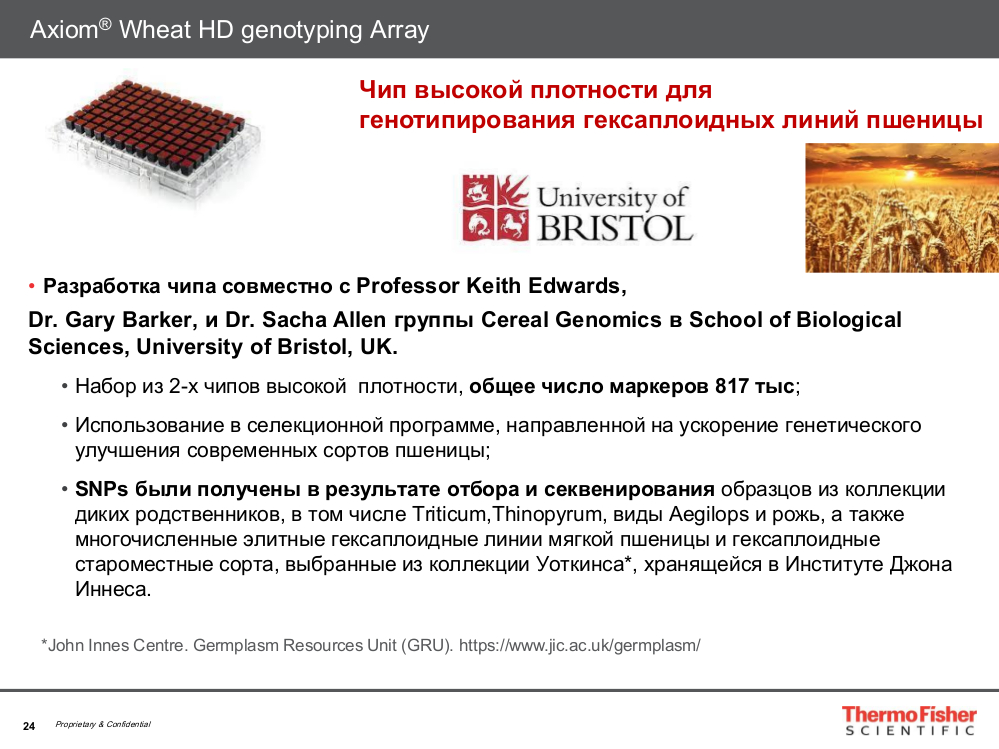 Axiom Wheat HD genotyping Array