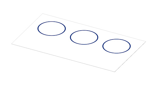 Карточка-планшет на 3 лунки, 50 шт./уп., 2000 шт./кор.
