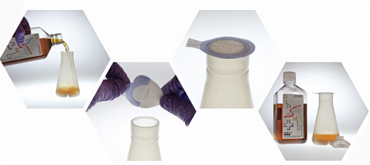 Крышки-мембраны одноразовые AirOtop для колб Ultra Yield 125 мл, 100 шт./уп. Фото 2