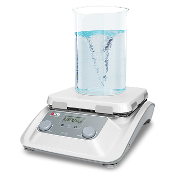 Мешалка магнитная, объём по воде 30 л, платформа 254×254 мм, нагрев до 500 °С, 100-1500 об/мин, датчик PT1000, штатив, MS10-H500-Pro package 2, DLab, Китай