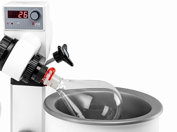 Испаритель роторный RE100-S, вертикальный холодильник 1200 см², ручной лифт, DLab, Китай