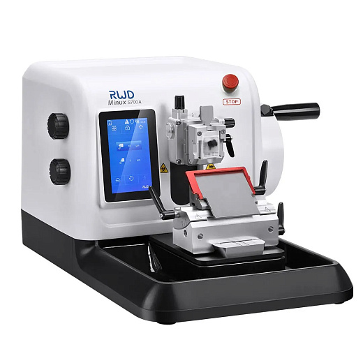 Микротом ротационный, автоматический, ножной привод, Minux S700A, одноразовые лезвия, 50 шт., RWD