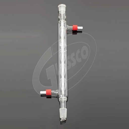 Холодильник спиральный, L 250 мм, керн 29/32, муфта 29/32, резьба, Glassco