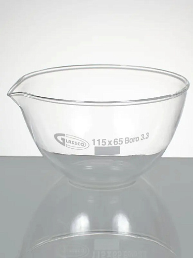 Чаша выпарительная, кварц, 115×47 мм, 1 шт./уп., Glassco, Индия