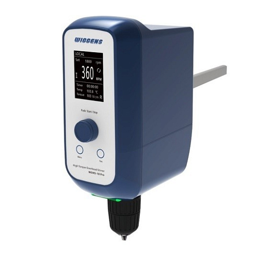 Мешалка верхнеприводная, до 20 л по воде, до 2000 об/мин, WOHS-15 Pro