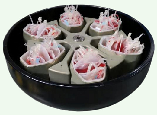 Ротор горизонтальный, 4500 об/мин, 7095 g, 12 трансфузионных пакета × 500 мл, Shuke