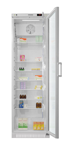 Холодильник фармацевтический, +2…+15 °С, 400 л,  дверь со стеклопакетом, ХФ-400-5, Позис — вид внутри 