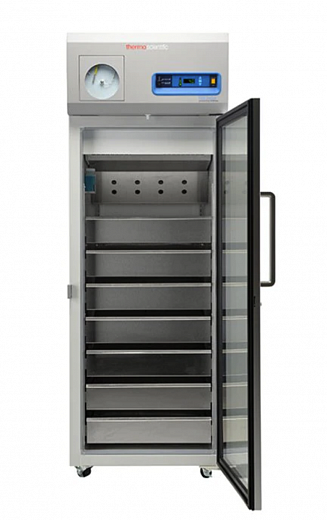 Холодильник для хранения крови, +2…+8 °C, вертикальный, 1447 л, дверь со стеклом, TSX5004BV, открытая дверь