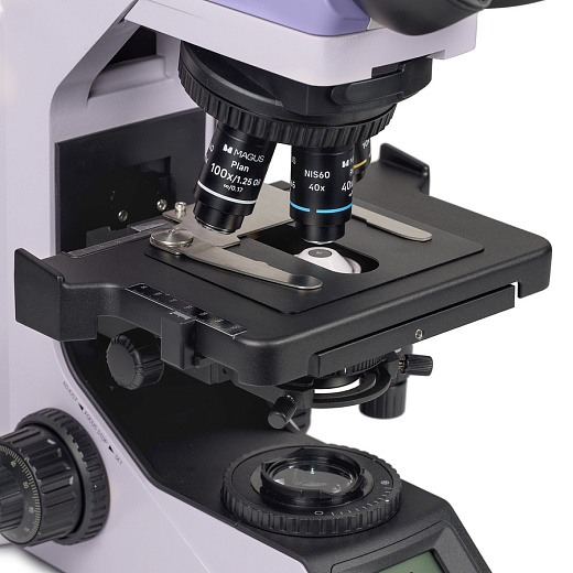 Микроскоп Magus Bio 270T, прямой, тринокуляр, СП, ТП, ФК, Пол, планахромат 4×, 10×, 40×, 100×МИ Фото 10