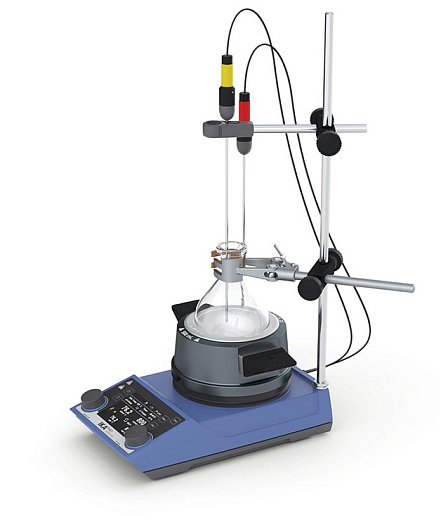 Мешалка магнитная, объём по воде 20 л, диаметр платформы 135 мм, нагрев до 340 °С, 50-1700 об/мин, RET control-visc, с штативом, IKA