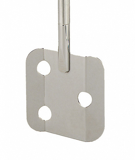 Перемешивающий элемент лопастной, квадратный, 3 отверстия, d (стержня) 8 мм, длина 400 мм, нержавеющая сталь Фото 1