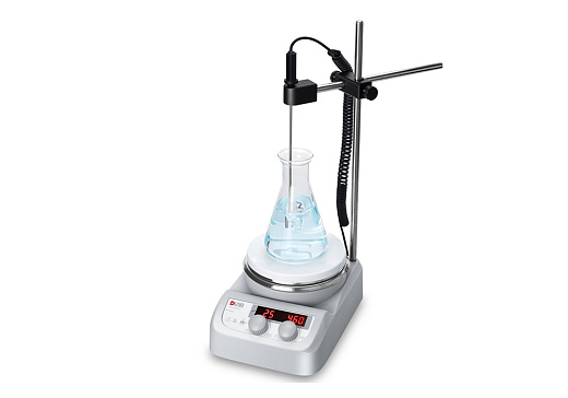 Мешалка магнитная, объём по воде 3 л, d платформы 135 мм, нагрев до 280 °С, 200-1500 об/мин, MS-H280-Pro package 2, в работе, Dlab