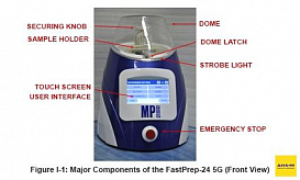 Гомогенизатор механический для работы с матриксами FastPrep-24 5G, с адаптером QuickPrep, 24x2,0 мл