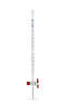 Бюретка 50 мл, ц.д. 0,1 мл, класс AS, тип 2, исп. 1, с одноходовым тефлоновым краном, полоса Шеллбаха, сертиф., 1 шт., Glassco