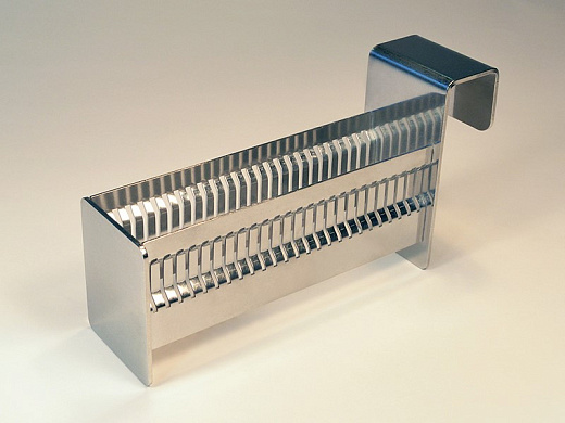Штатив из нержавеющей стали на 25 стекол 76×25×1 мм