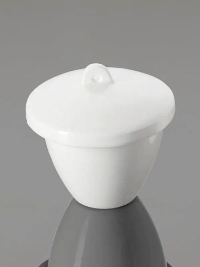 Тигель высокий, 1,3 мл, 15×15 мм, фарфор, c крышкой, 6 шт./уп., Glassco