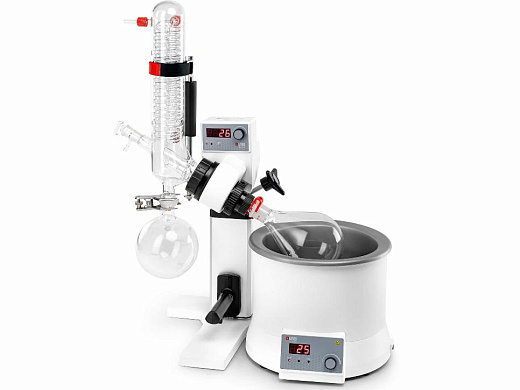 Испаритель роторный RE100-S, вертикальный холодильник 1700 см², ручной лифт, DLab, Китай