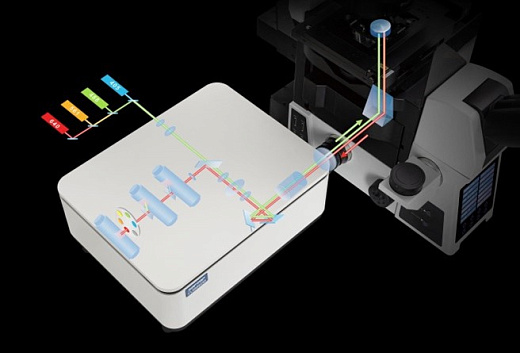 Микроскоп конфокальный CLSM680, лазерный, сканирующий, для биологических исследований, просторное расположение лазеров