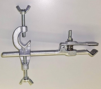 Держатель универсальный (лапка) малый с узлом крепления к штативной стойке, захват до 35 мм