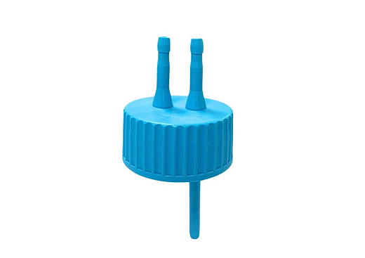 Крышка с двумя портами GL45, для присоединения шлангов с фильтрами для асептического переноса жидкости