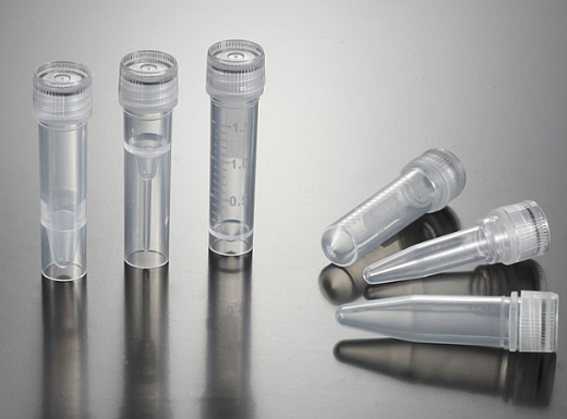 Пробирки 2 мл, резьбовые, свободностоящие, стерильные, 20 шт./уп., 5000 шт./кор.