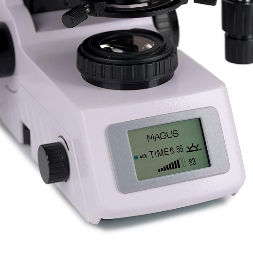 Микроскоп люминесцентный MAGUS Lum 450L, прямой, тринокуляр, СП, ТП, ЛЮМ, ФК, Пол, планахромат 4×, 10×, 40×, 100×МИ Фото 17