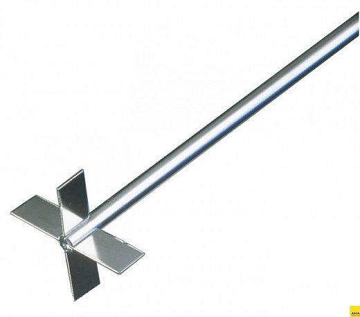 Перемешивающий элемент лопастной, 4 закрепленные лопасти, 12x50 мм, длина 400 мм, нержавеющая сталь, BR 10