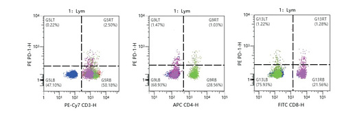 Схема анализа PD-1- PE (CD279-PE).