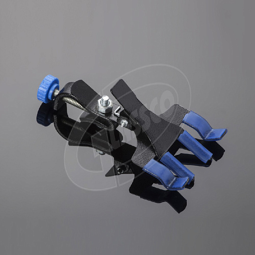 Зажим штативный для бюреток, 4 лапки, с муфтой, сталь с порошковым покрытием, 12 шт./уп., Glassco