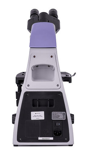 Микроскоп Magus Bio 230B, прямой, бинокуляр/тринокуляр, СП, Ахромат 4×, 10×, 40×, 100× МИ, Magus (вид сзади)