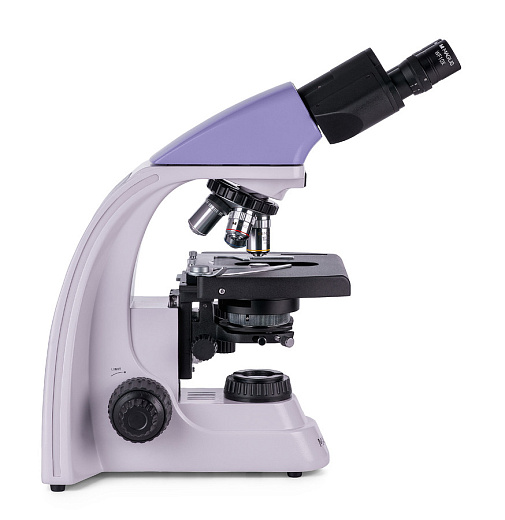 Микроскоп Magus Bio 230B, прямой, бинокуляр/тринокуляр, СП, Ахромат 4×, 10×, 40×, 100× МИ, Magus (вид сбоку)